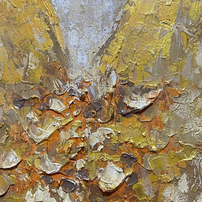 GOLDEN WINGS: Gold Butterfly Painting, Textured Wall Art, Vertical Canvas, Beige and Gold Decor | rectangular format, hand-painted canvas edge