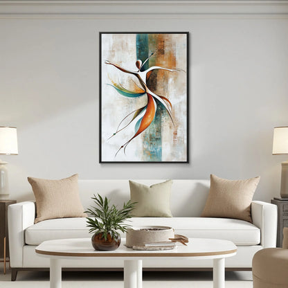 GRACE IN MOTION: Expressive Abstract Figure Oil Painting | Abstract closeup, raised brushwork detail