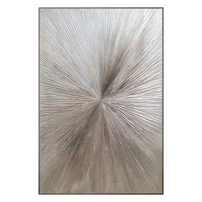 Gray Brown Rays Heavy Textured Original Painting, Livingroom Room Wall Art Decor #11