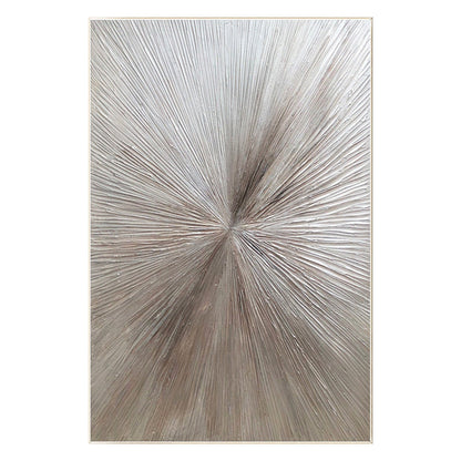 Gray Brown Rays Heavy Textured Original Painting, Livingroom Room Wall Art Decor #10