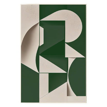 Green Beige Abstract Painting: Minimalist Modern Wall Art #8