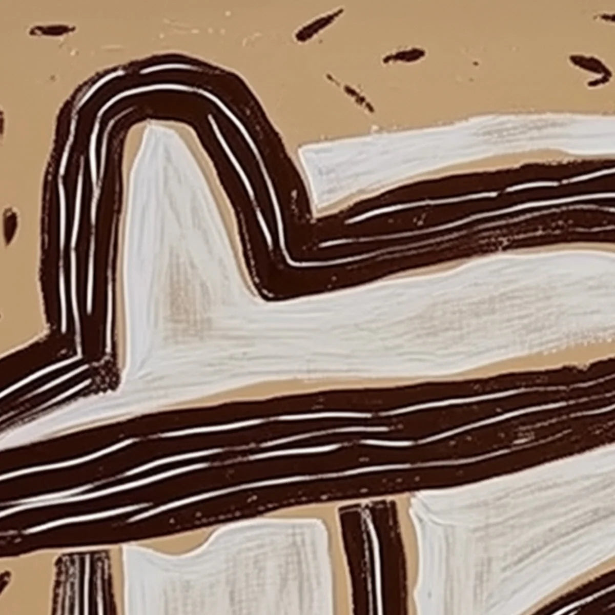 GROUNDED FLOW: Wabi Sabi Inspired Abstract Painting with Earthy Tones | rolled canvas, ready for custom framing