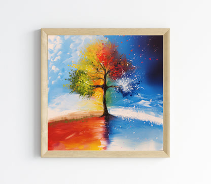 50x50 cm oil painting for home decor - image 2 of 6