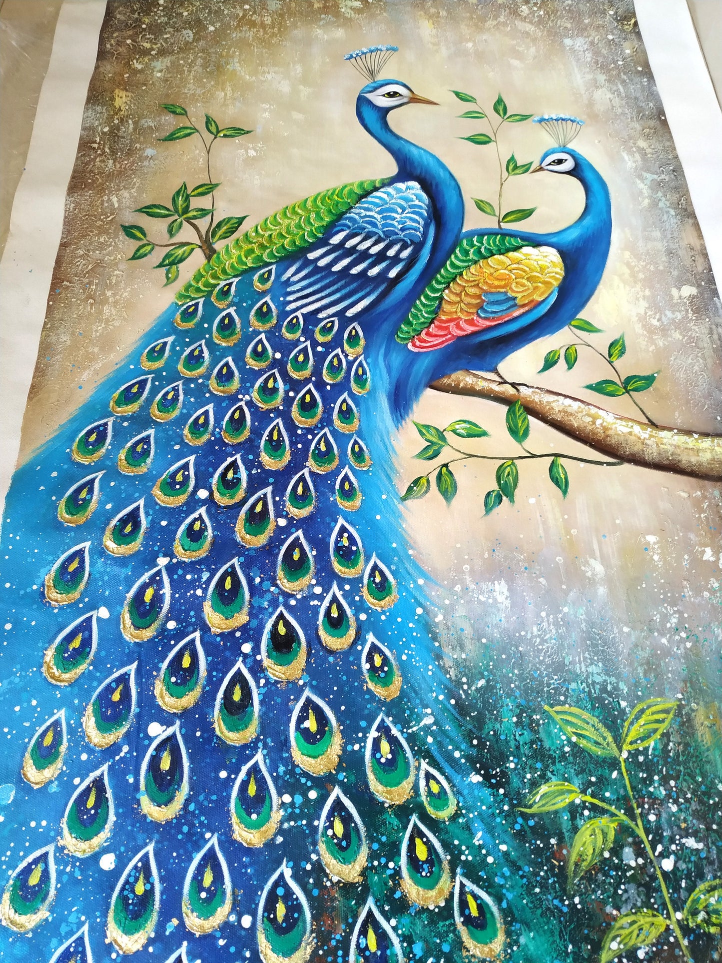 60x120 cm handmade oil painting for living room - image 3 of 10