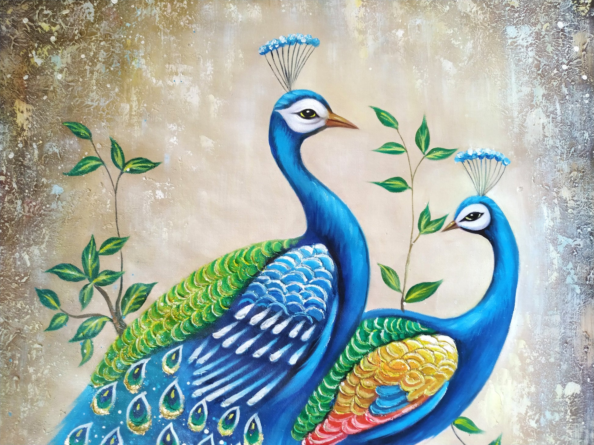 60x120 cm handmade oil painting for living room - image 4 of 10