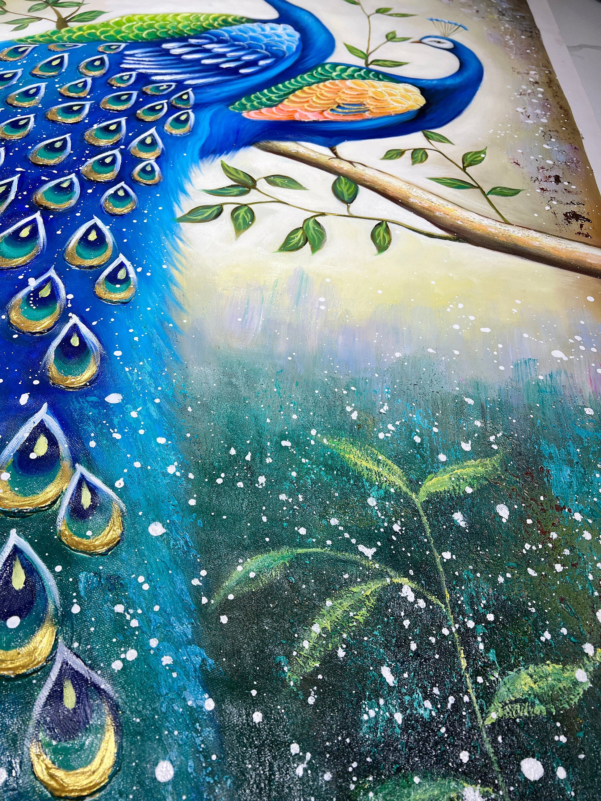 60x120 cm handmade oil painting for living room - image 7 of 10