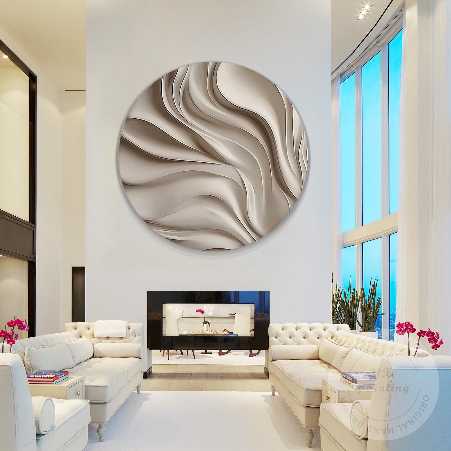 Handmade 3D Woodcut Abstract Wall Art, Contemporary Carved Sculpture, Large Mini #4