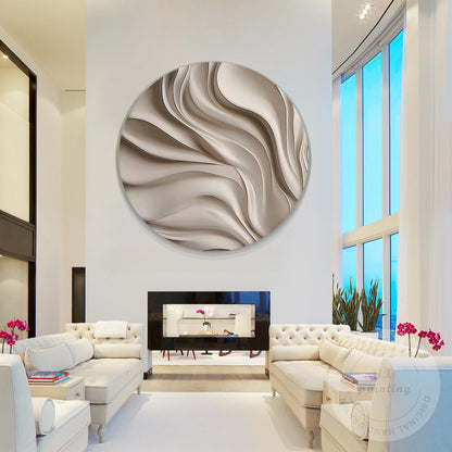 Handmade 3D Woodcut Abstract Wall Art, Contemporary Carved Sculpture, Large Mini #4