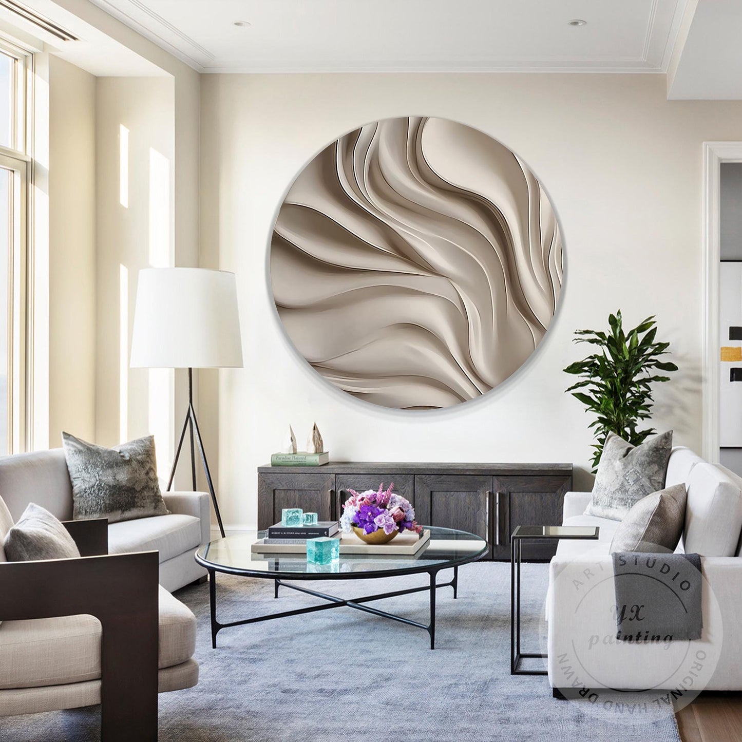 Handmade 3D Woodcut Abstract Wall Art, Contemporary Carved Sculpture, Large Mini #5