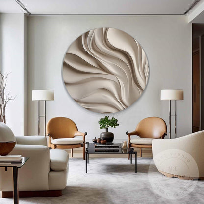 Handmade 3D Woodcut Abstract Wall Art, Contemporary Carved Sculpture, Large Mini #1