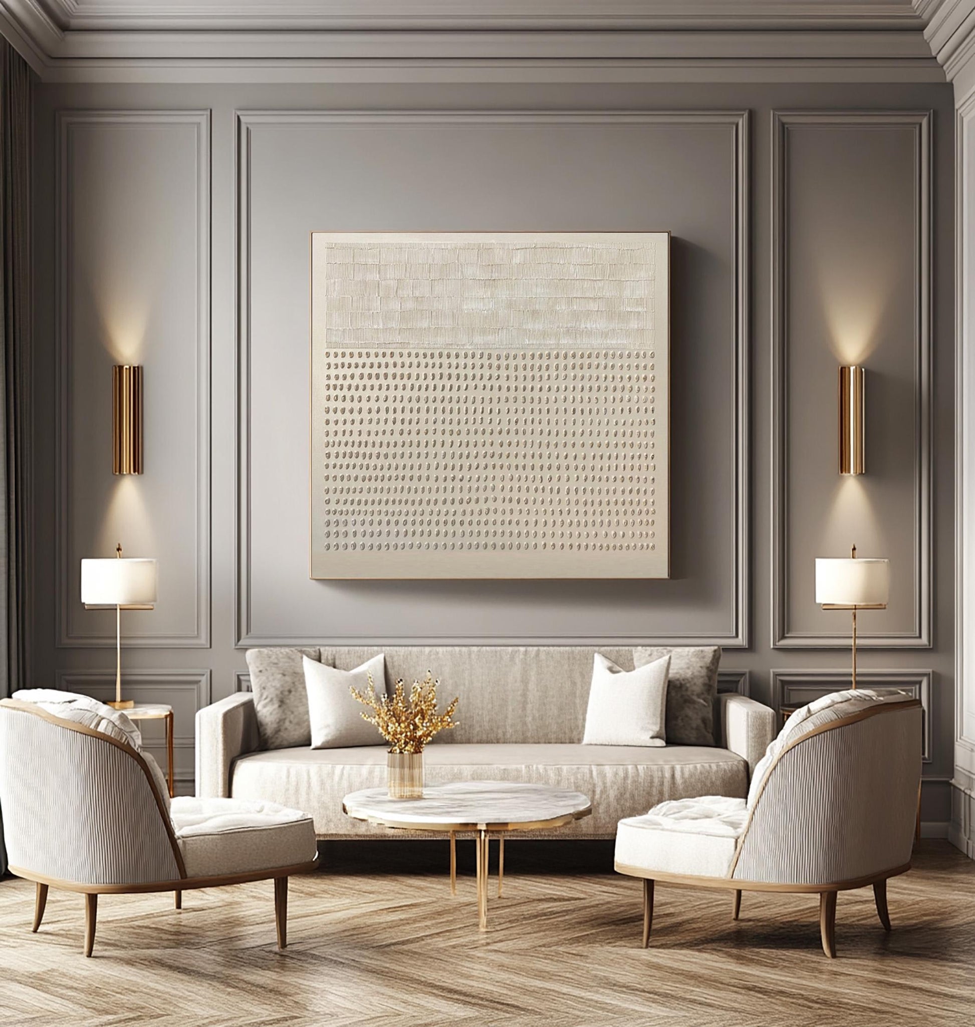 24x24 inch handmade canvas art for living room - image 5 of 28