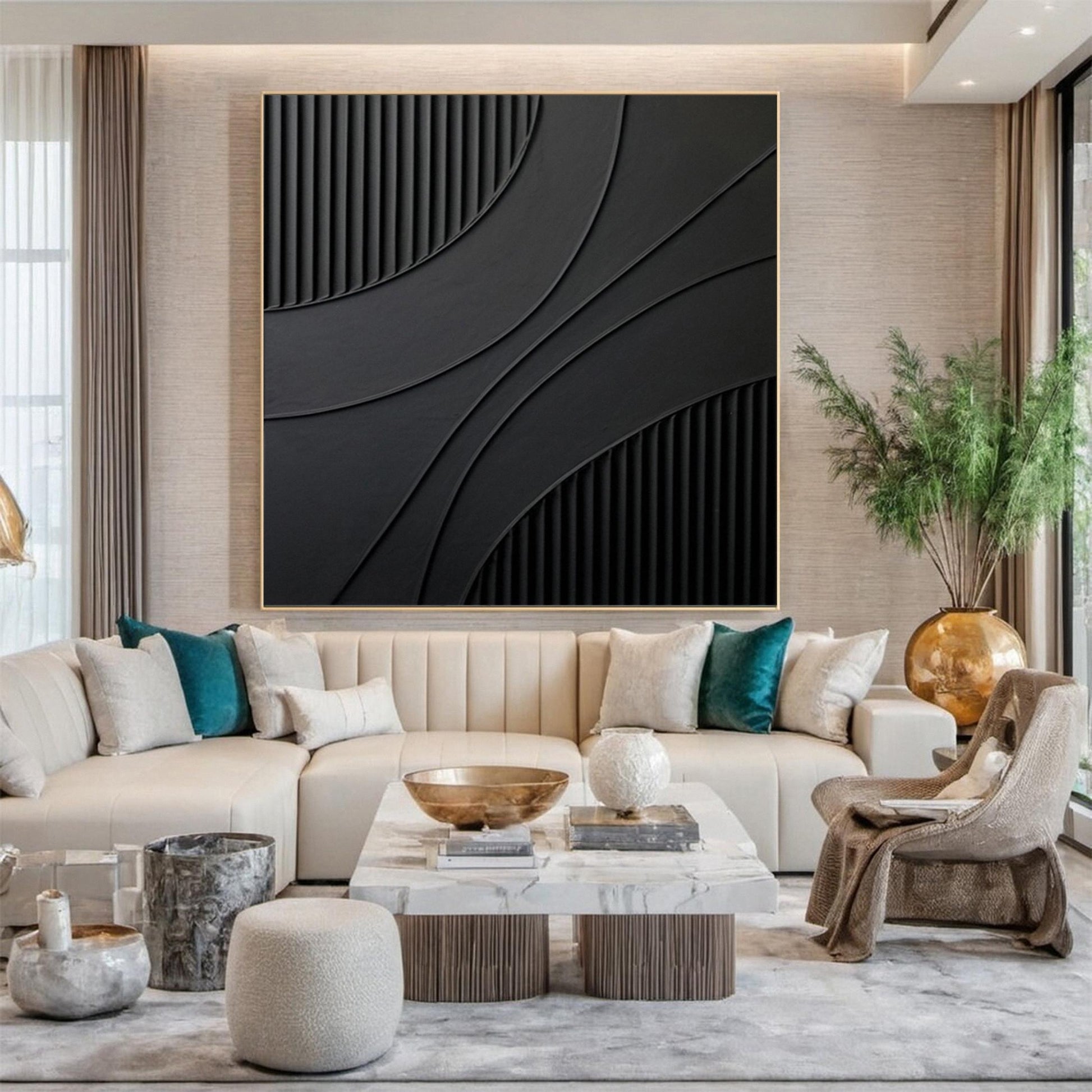 24x24 inch handmade oil painting for living room - image 2 of 29