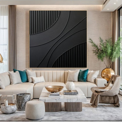 24x24 inch handmade oil painting for living room - image 2 of 29
