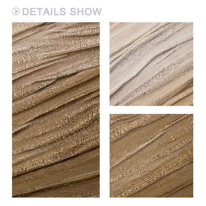 Heavy Texture Abstract Painting: Earth Tone Sea Wave Canvas Art #2