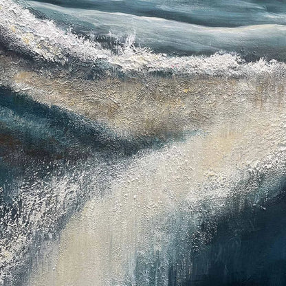 HIGHLAND MIST: Atmospheric Landscape Oil Painting | rectangular format, hand-painted canvas edge