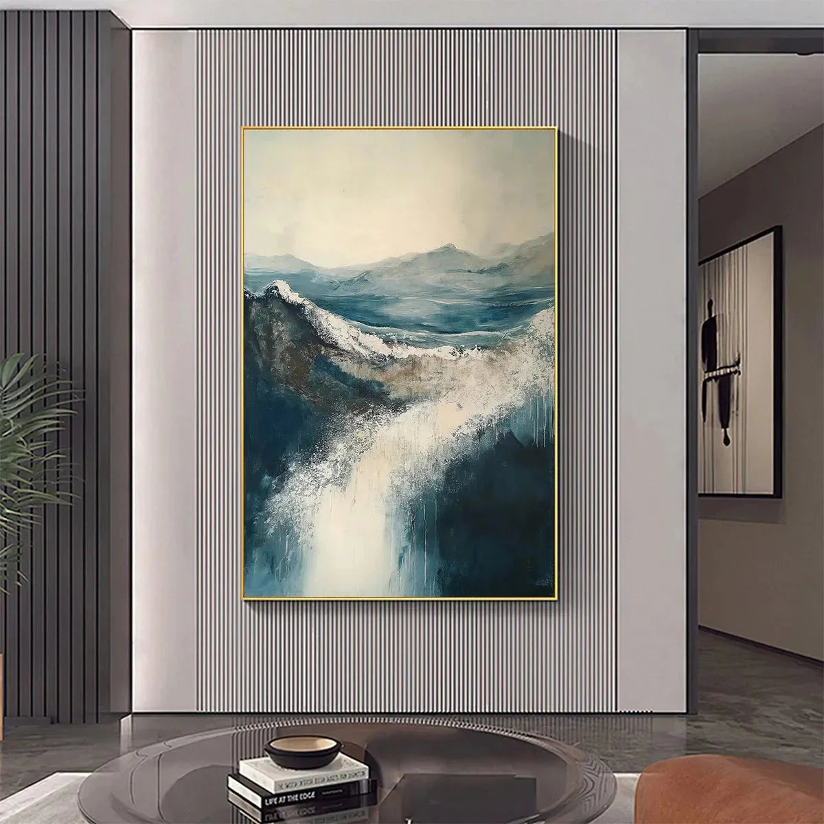 HIGHLAND MIST: Atmospheric Landscape Oil Painting | rolled canvas, ready for custom framing