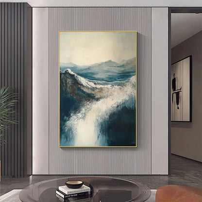 HIGHLAND MIST: Atmospheric Landscape Oil Painting | rolled canvas, ready for custom framing