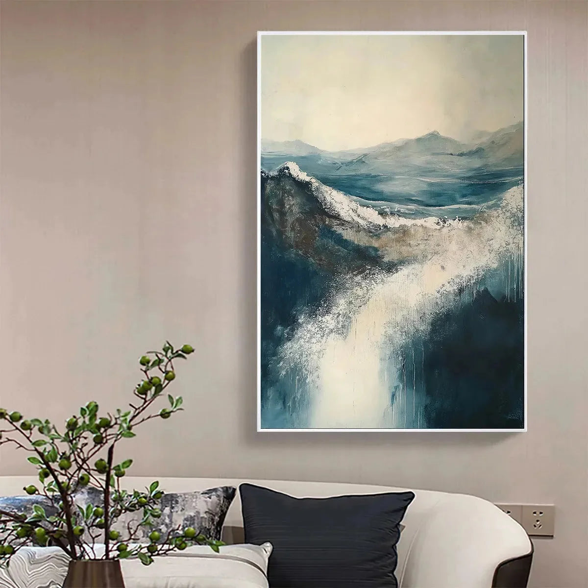 HIGHLAND MIST: Atmospheric Landscape Oil Painting | Landscape mood, soft natural light studio shot