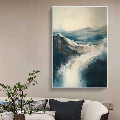 HIGHLAND MIST: Atmospheric Landscape Oil Painting | Landscape mood, soft natural light studio shot
