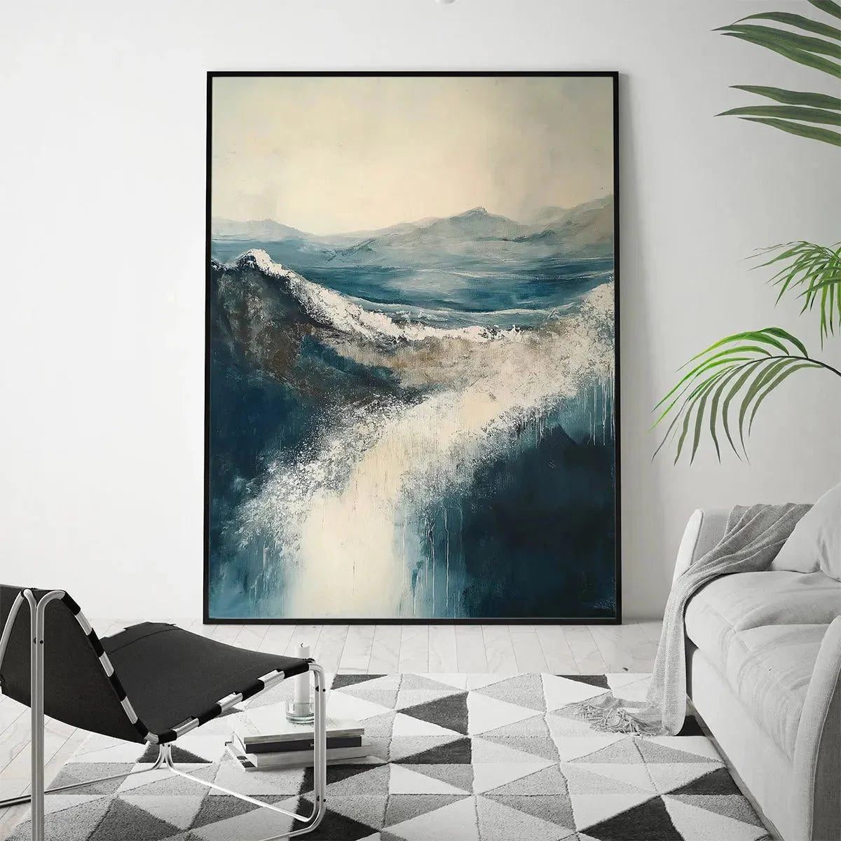 HIGHLAND MIST: Atmospheric Landscape Oil Painting | multi-color palette, original oil on stretched canvas art