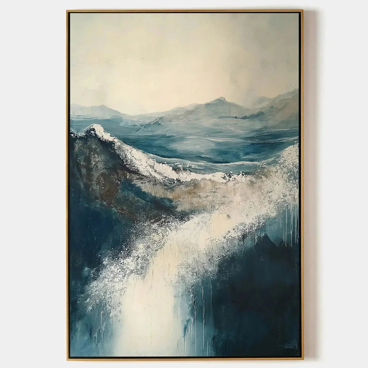 HIGHLAND MIST: Atmospheric Landscape Oil Painting | hanging in living room, Landscape wall art