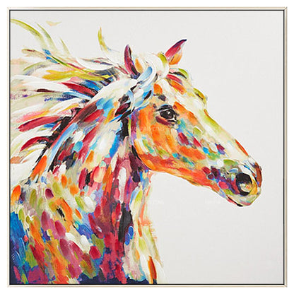 Horse Portrait,Original Animal Horse Paintings On Canvas Office Decor Large pain #7