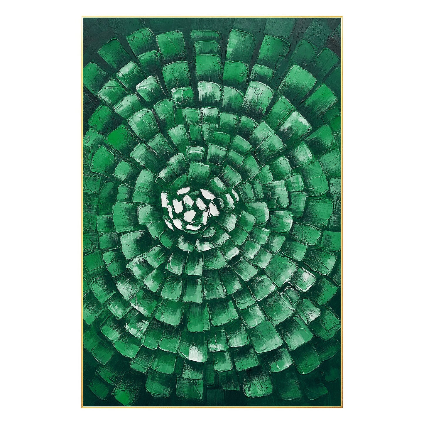 Hunter Green Original Abstract Painting on Canvas, Texture Wall Art, Extra Large #7