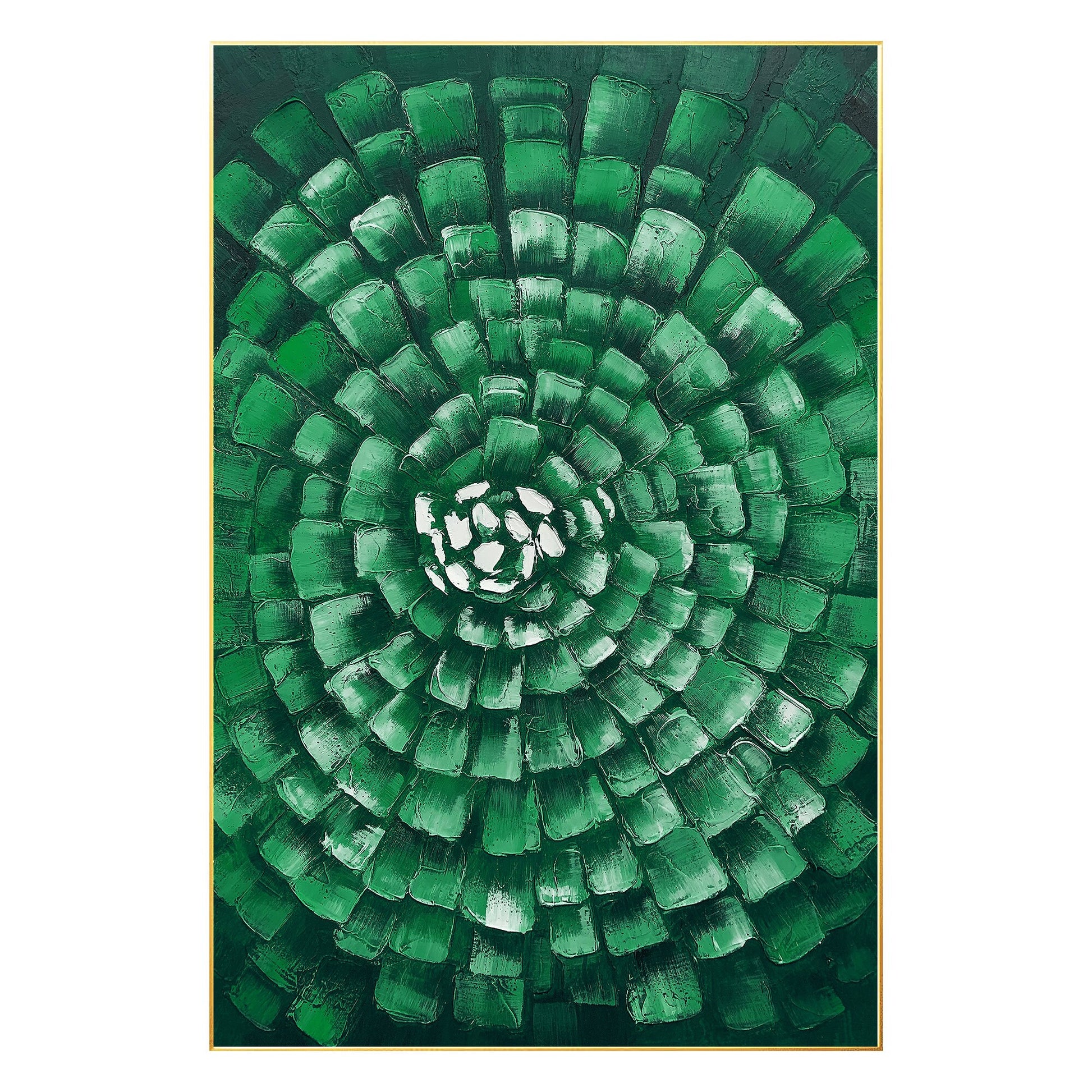 Hunter Green Original Abstract Painting on Canvas, Texture Wall Art, Extra Large #7