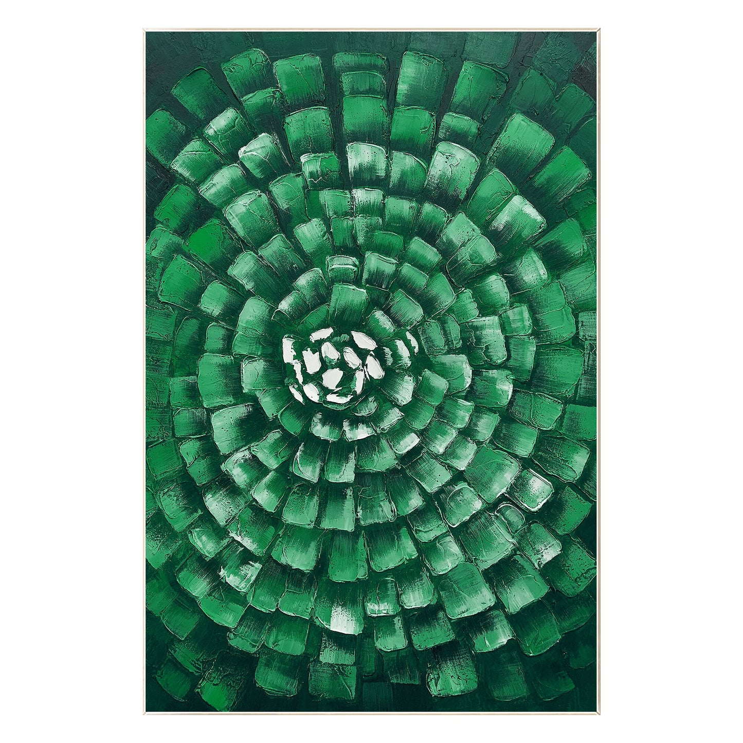 Hunter Green Original Abstract Painting on Canvas, Texture Wall Art, Extra Large #8