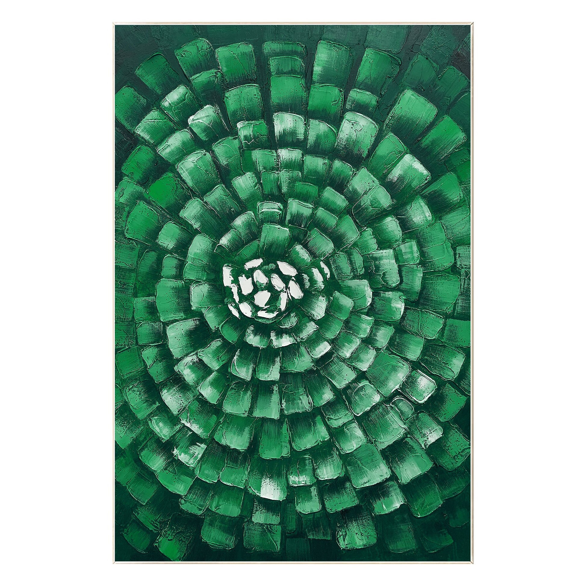 Hunter Green Original Abstract Painting on Canvas, Texture Wall Art, Extra Large #8