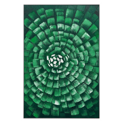 Hunter Green Original Abstract Painting on Canvas, Texture Wall Art, Extra Large #9