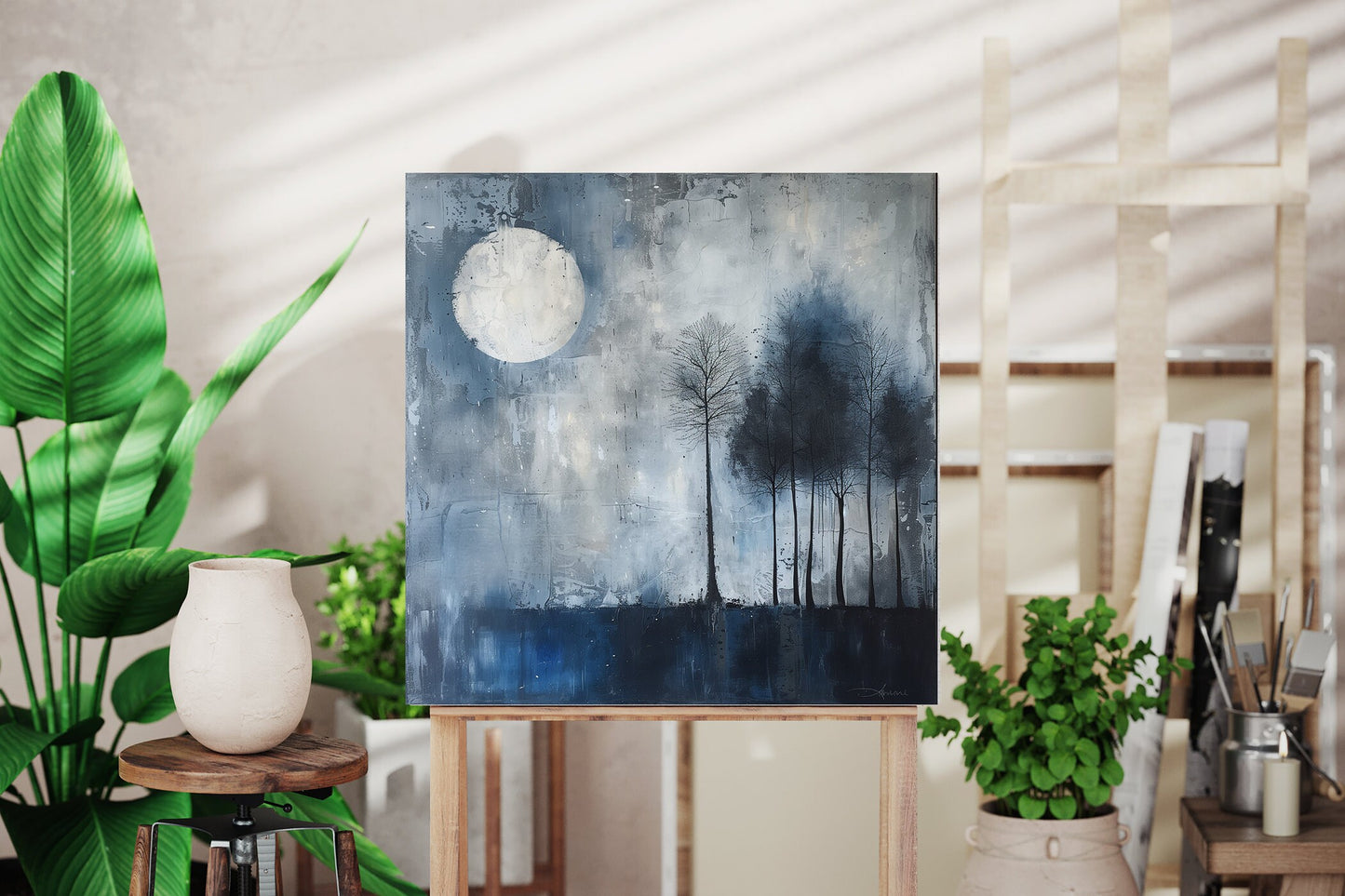 60x60 cm handmade oil painting for home decor - image 5 of 7