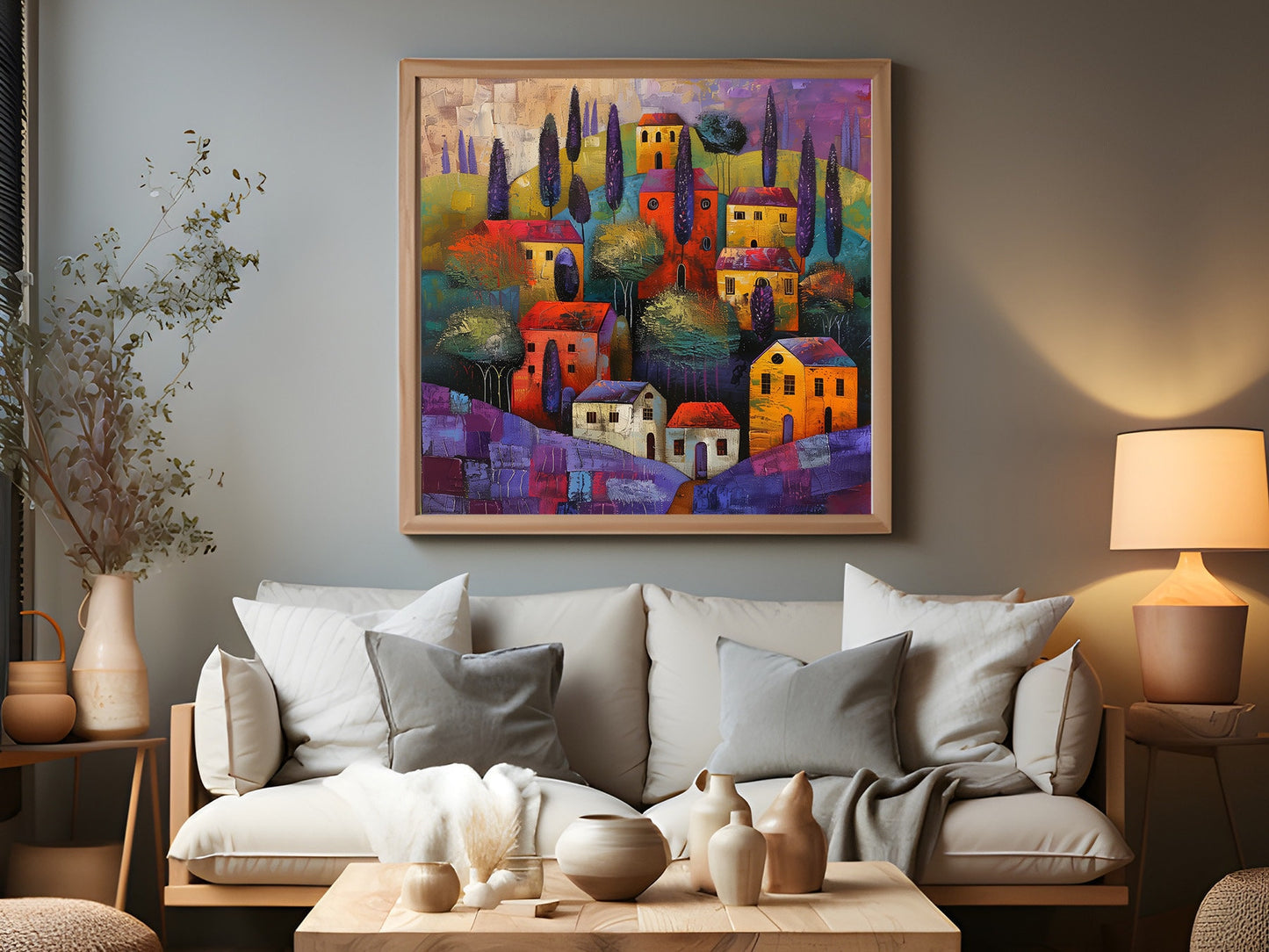50x50 cm oil painting for home decor - image 4 of 11