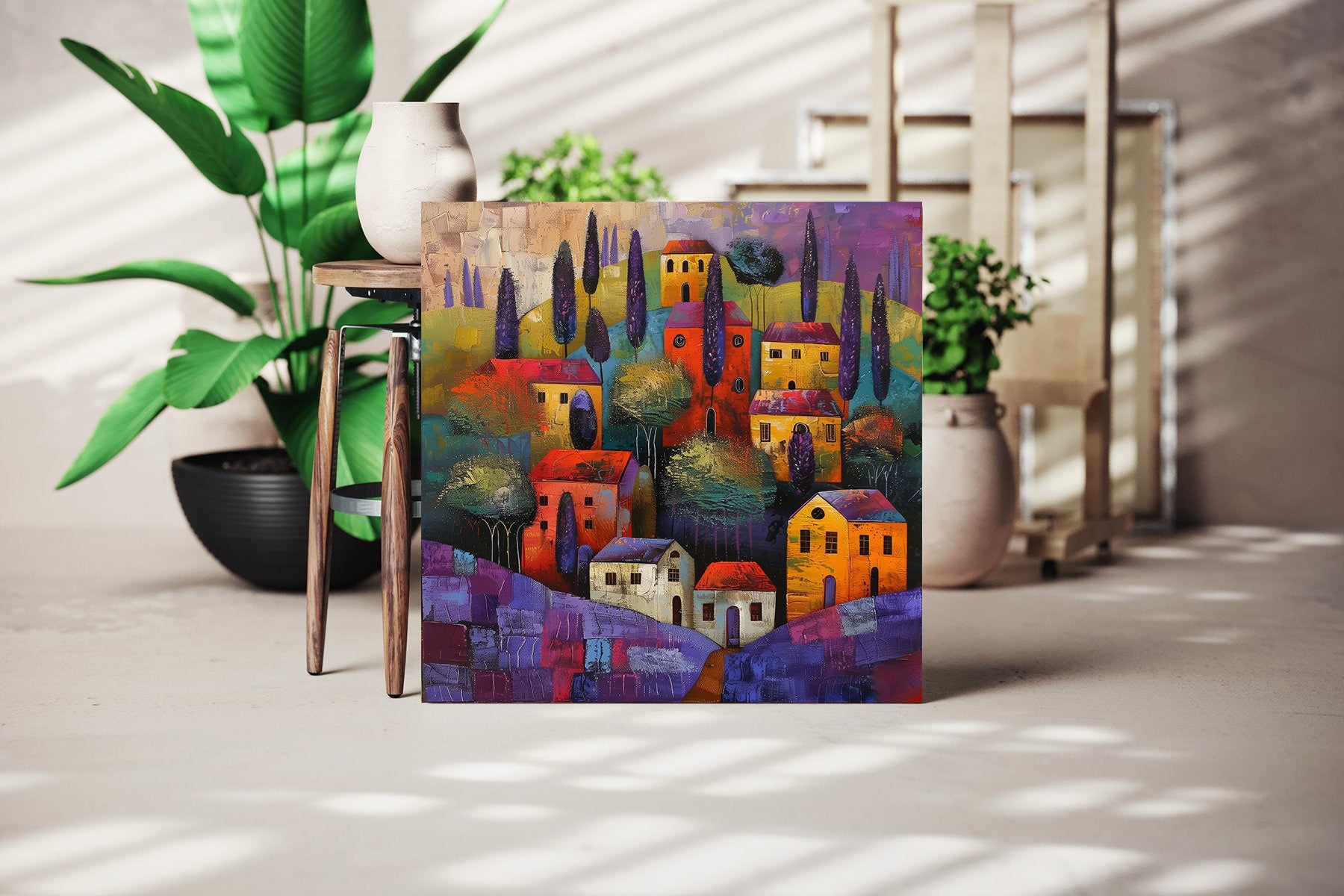 50x50 cm oil painting for home decor - image 7 of 11
