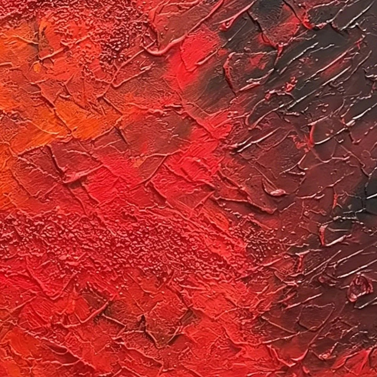 INFERNO | rectangular format, hand-painted canvas edge
