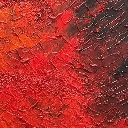 INFERNO | rectangular format, hand-painted canvas edge
