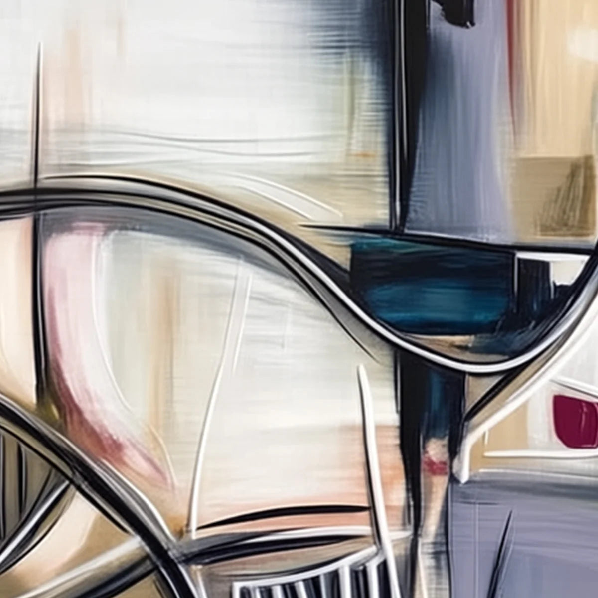 INTERSECTION: Dynamic Modern Abstract Textured Wall Art | rolled canvas, ready for custom framing
