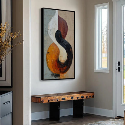 INTERTWINE Wabi Sabi Abstract Painting | neutral textured palette, square bedroom art