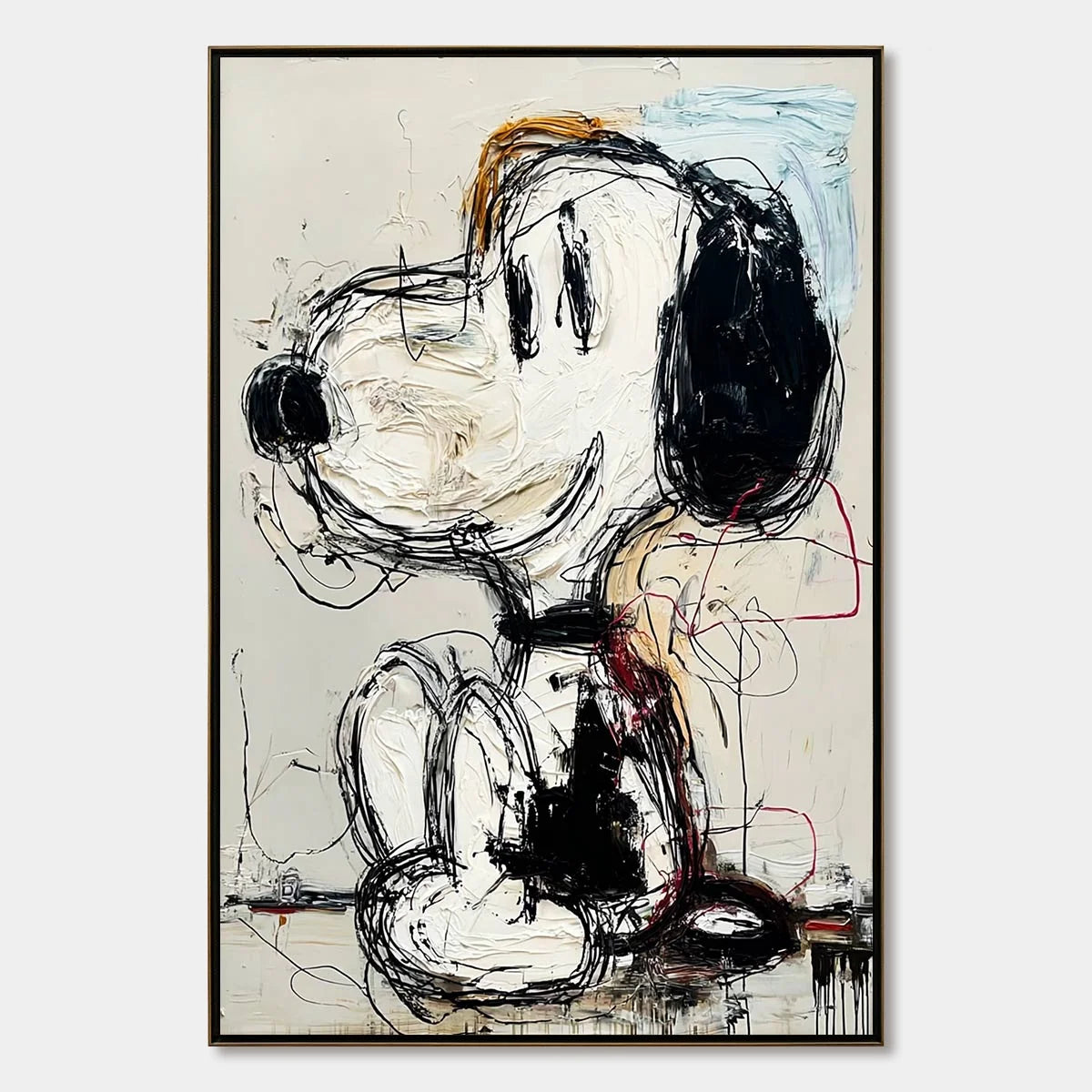 JOYFUL NOSTALGIA: Textured Pop Art Painting of a Nostalgic Icon | hanging in living room, Abstract wall art