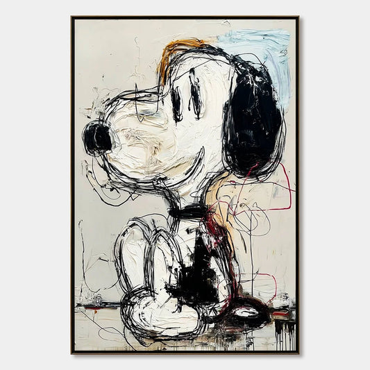 JOYFUL NOSTALGIA: Textured Pop Art Painting of a Nostalgic Icon | hanging in living room, Abstract wall art
