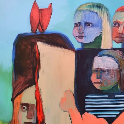 KINDRED SPIRITS: Expressive Figurative Group Portrait Oil Painting | rolled canvas, ready for custom framing