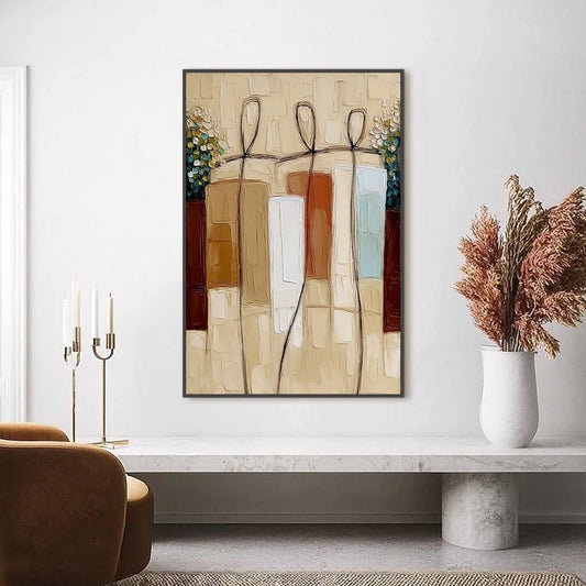 KINDRED SPIRITS: Textured Abstract Figurative Impasto Painting