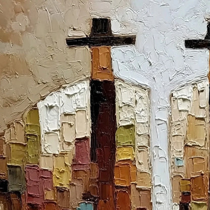 KINDRED SPIRITS: Textured Abstract Figurative Impasto Painting | rolled canvas, ready for custom framing