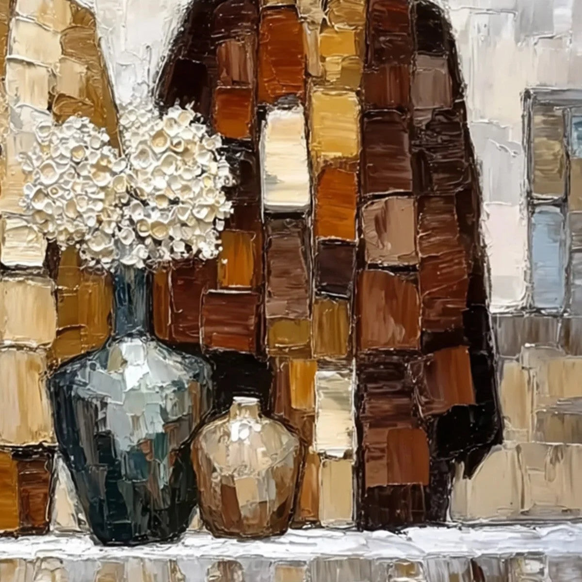 KINDRED SPIRITS: Textured Abstract Figurative Impasto Painting | rolled canvas, ready for custom framing