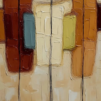 KINSHIP: Textured Abstract Figurative Painting of Three People | rolled canvas, ready for custom framing