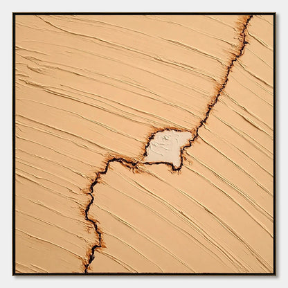 KINTSUGI: Textured Wabi-Sabi Impasto Abstract Painting | hanging in living room, Abstract wall art