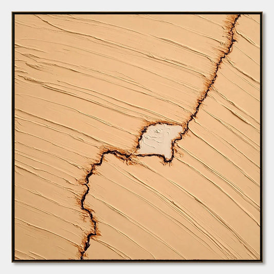KINTSUGI: Textured Wabi-Sabi Impasto Abstract Painting | hanging in living room, Abstract wall art