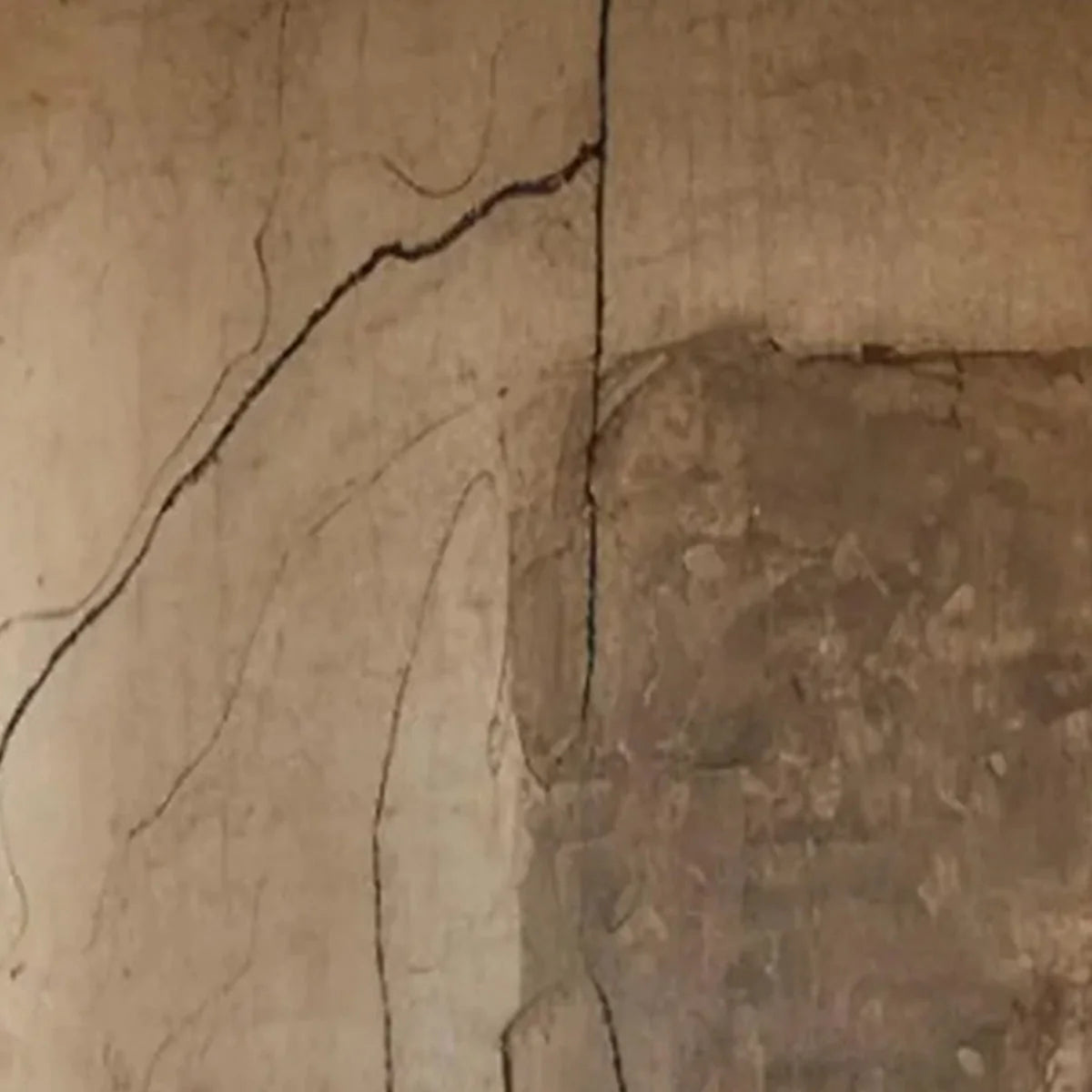 KINTSUGI TRACE: Large Wabi Sabi Textured Abstract Wall Art | rolled canvas, ready for custom framing
