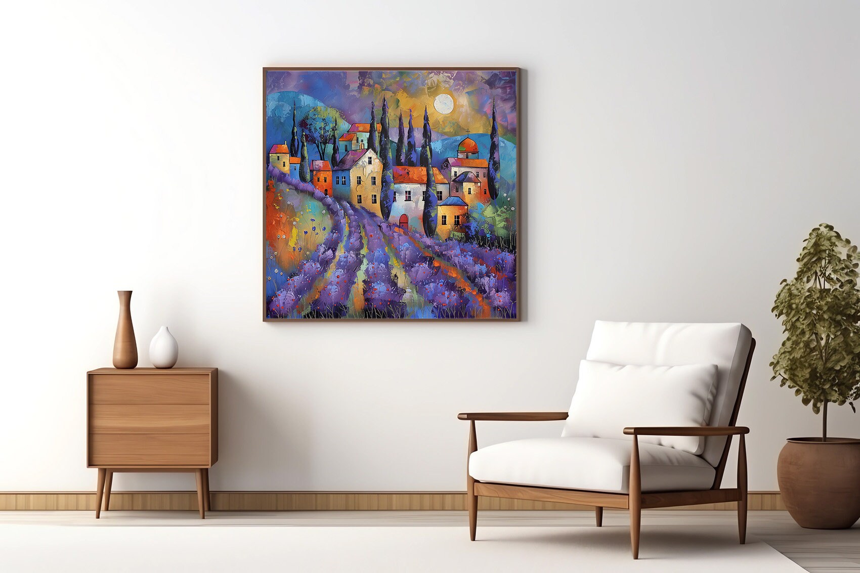 60x60 cm oil painting for home decor - image 4 of 9