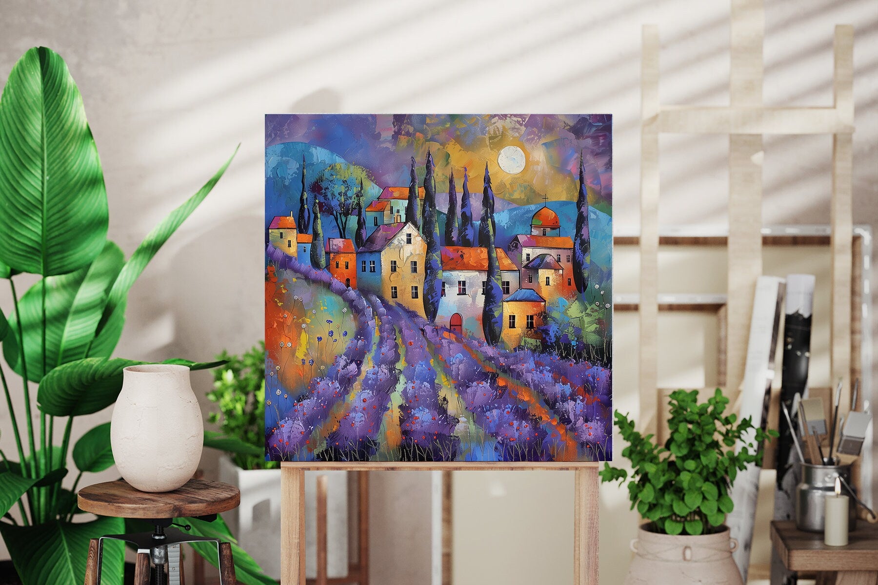 60x60 cm oil painting for home decor - image 7 of 9